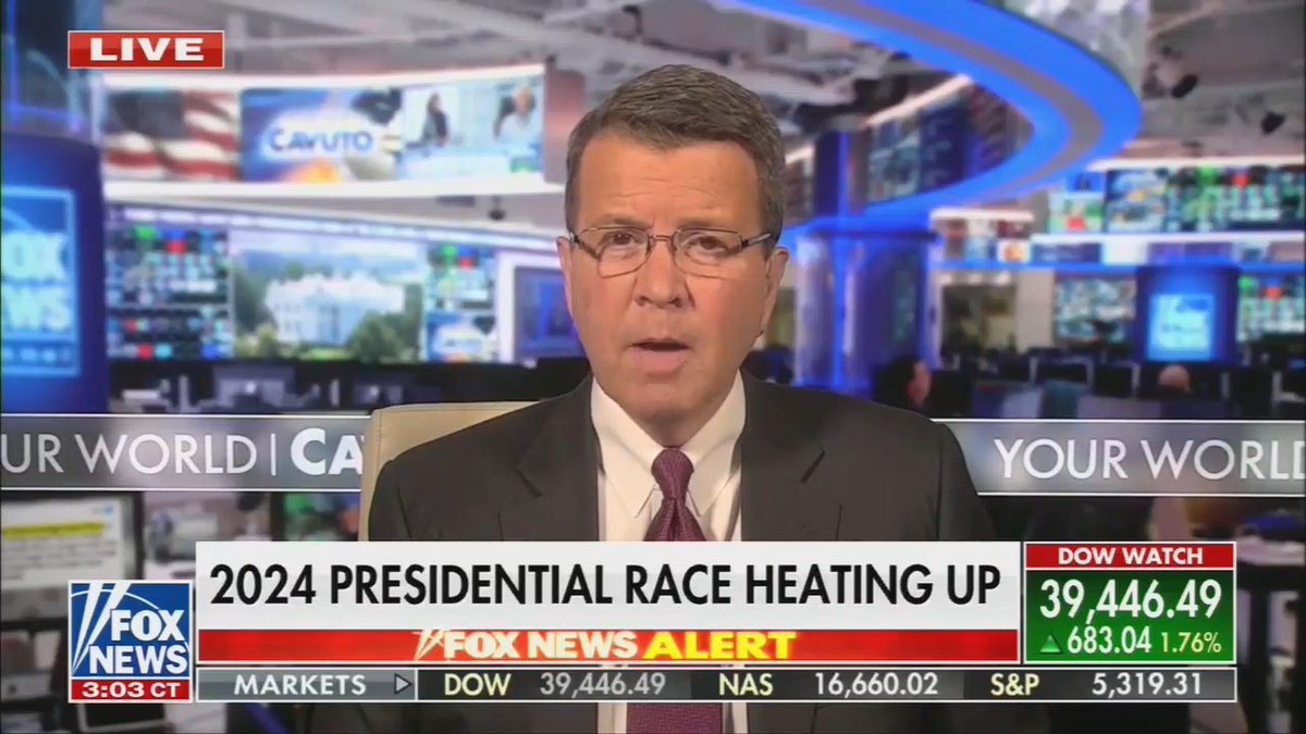 Fox News's Neil Cavuto mocks Trump: “The former president refer to what's going on right now as a hurdle towards depression, well if that's the case the markets having a funny way of showing it…the S&P 500 putting in its best single-day performance…”