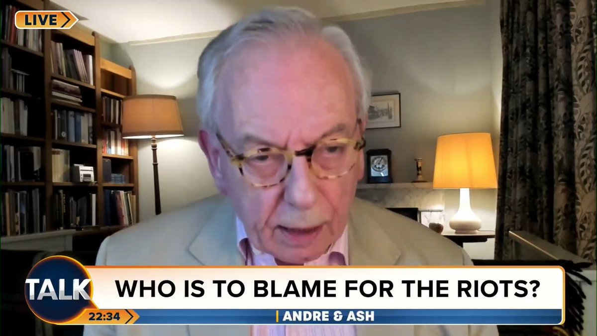 Historian Dr David Starkey supports Elon Musk in his criticism of Keir Starmer. "The problem is poor whites are not regarded as a community. They have no community leaders. The police don't negotiate with them." André Walker Ash Elon Musk