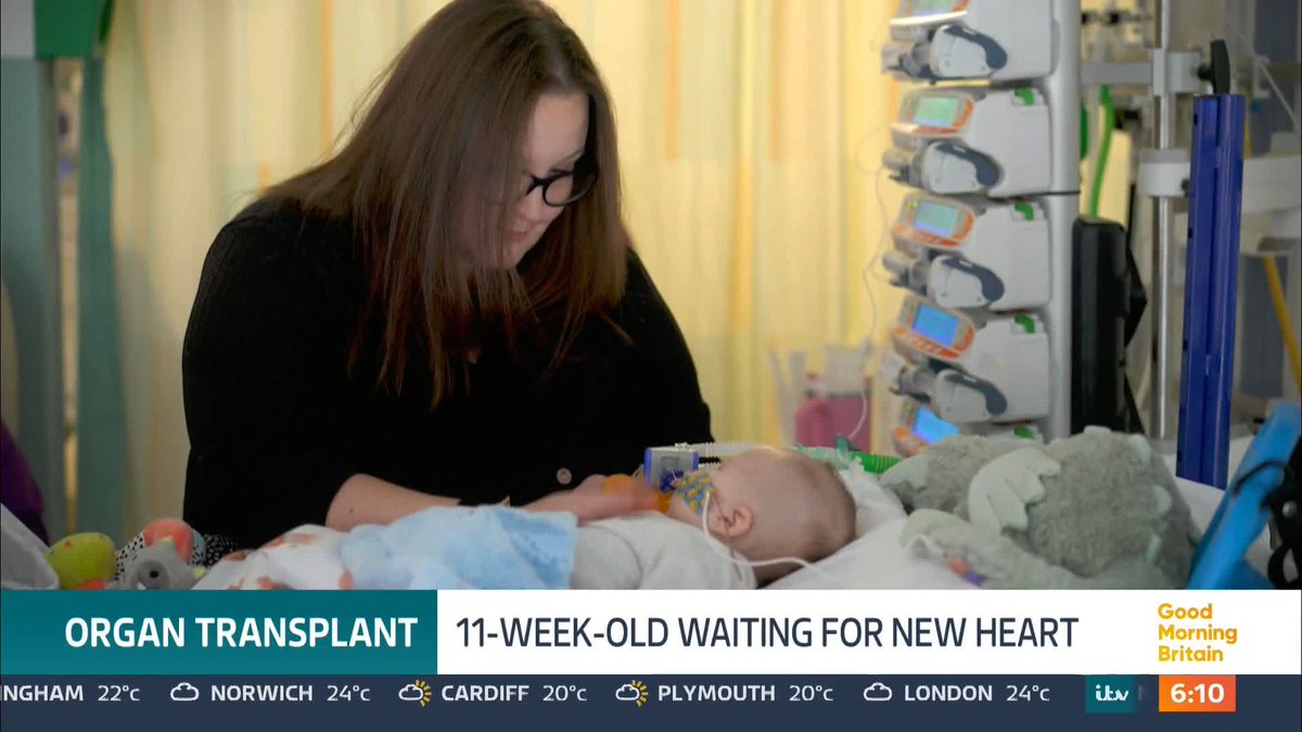 Parents of an 11-week-old baby who needs an urgent heart transplant are urging people to think about organ donation. William Jones, 11 weeks old, is currently the youngest child in the UK on the urgent heart transplant waiting list.