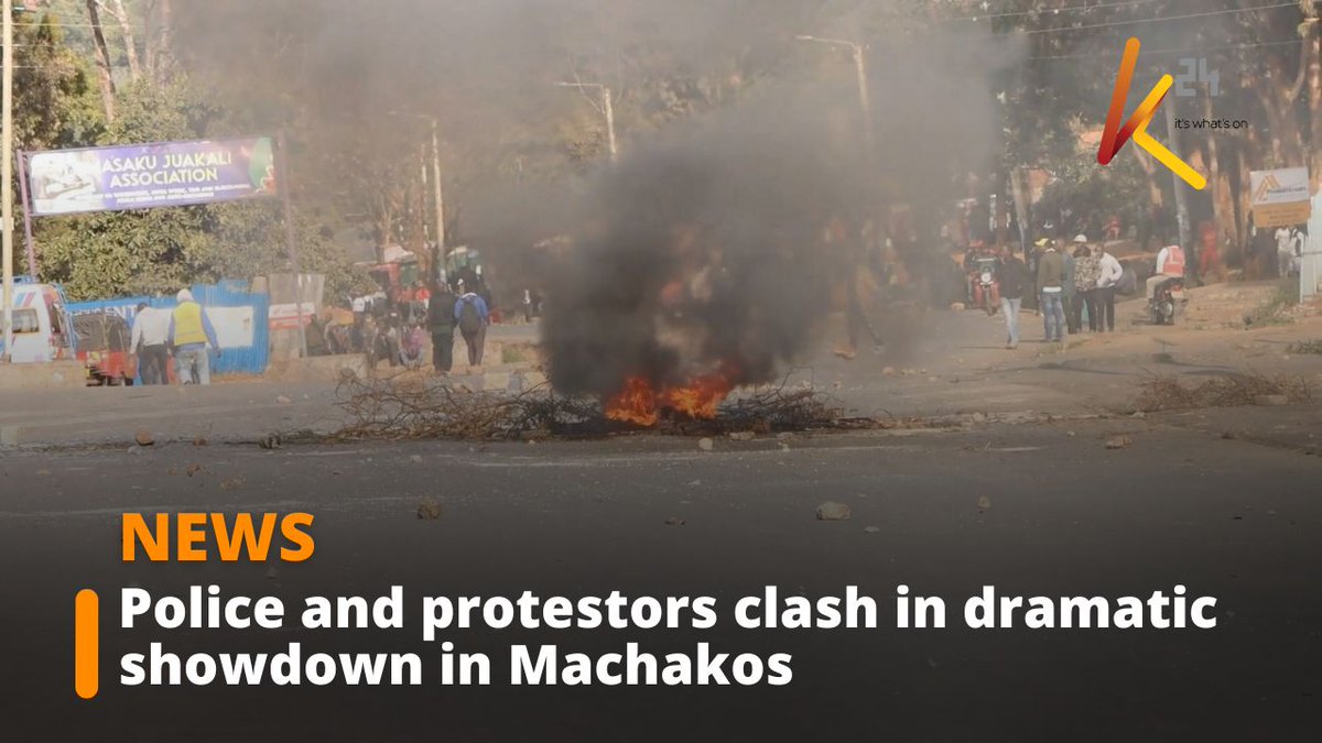 Machakos has erupted as police clash with youthful protesters! They will not believe! #RutoMustGo