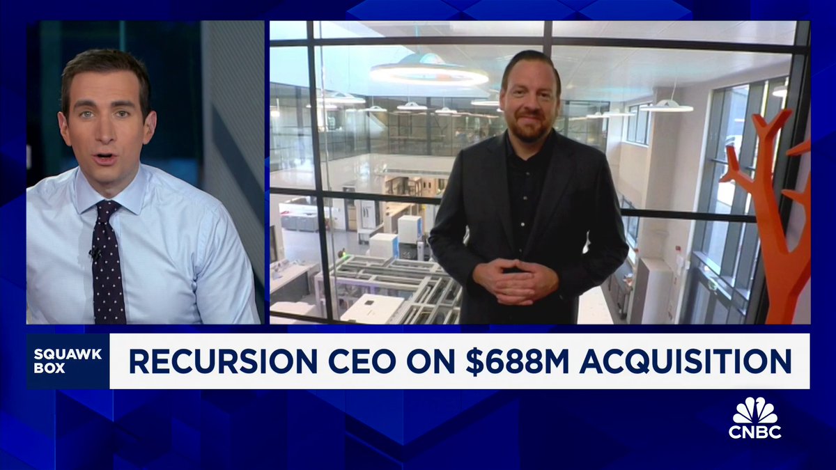 "It's our goal to prove that this kind of approach - about whether there's a better way to do drug discovery - that ultimately it will be faster to market, less expensive, more efficient," says Recursion CEO on using AI for pharmaceutical development: