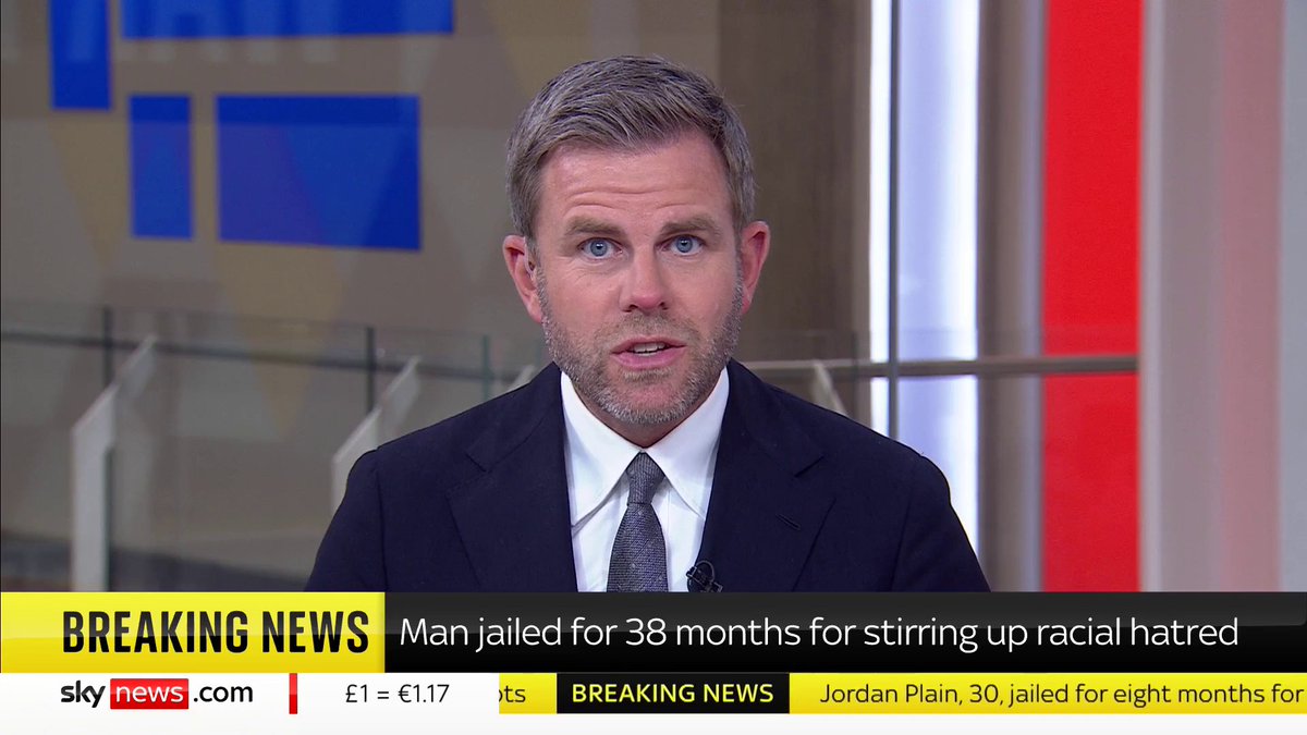 BREAKING: Tyler Kay, 26, has been jailed for 38 months at Northampton Crown Court after stirring up racial hatred using social media. He wrote a post on X calling for hotels housing asylum seekers to be set alight. Latest: 📺 Sky 501 and Freeview 233