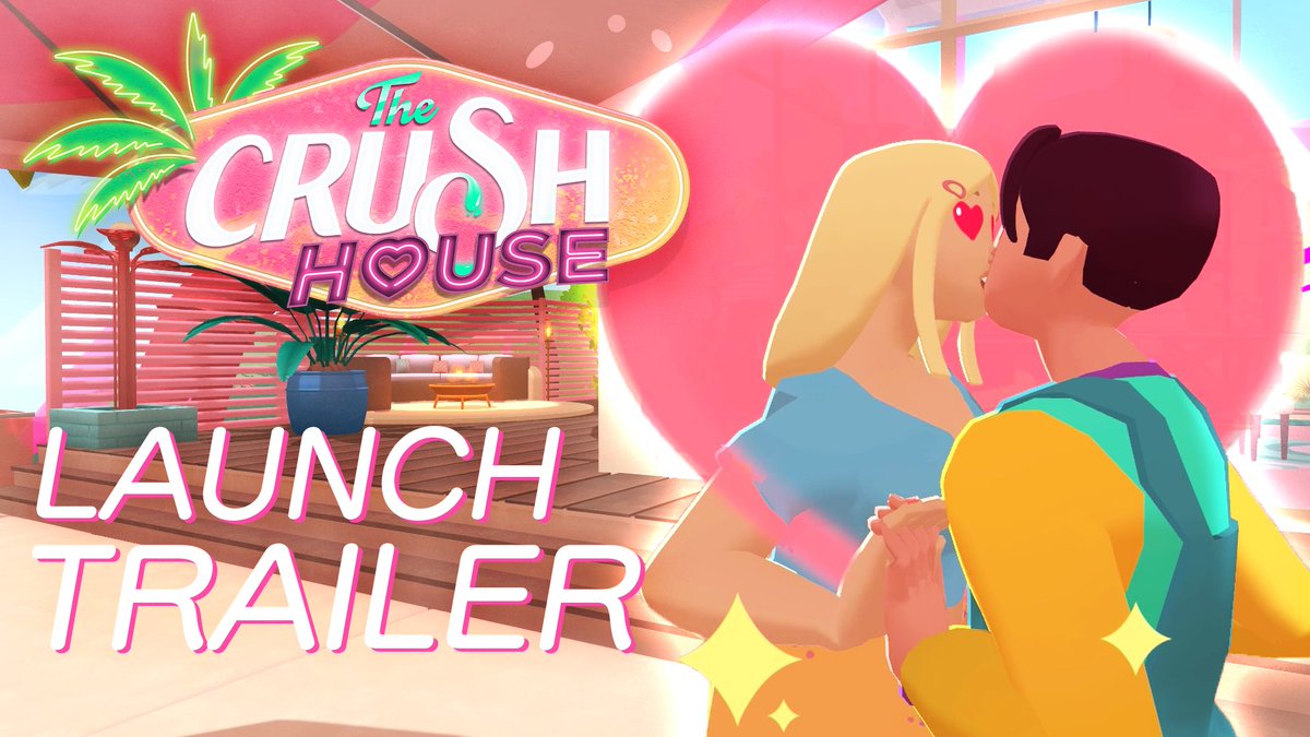 The Crush House from @Nerial is out on Steam! Select a crush-worthy cast, satisfy voracious audiences and keep the show on air to uncover the sinister secrets behind this darkly comic thirst-person shooter.