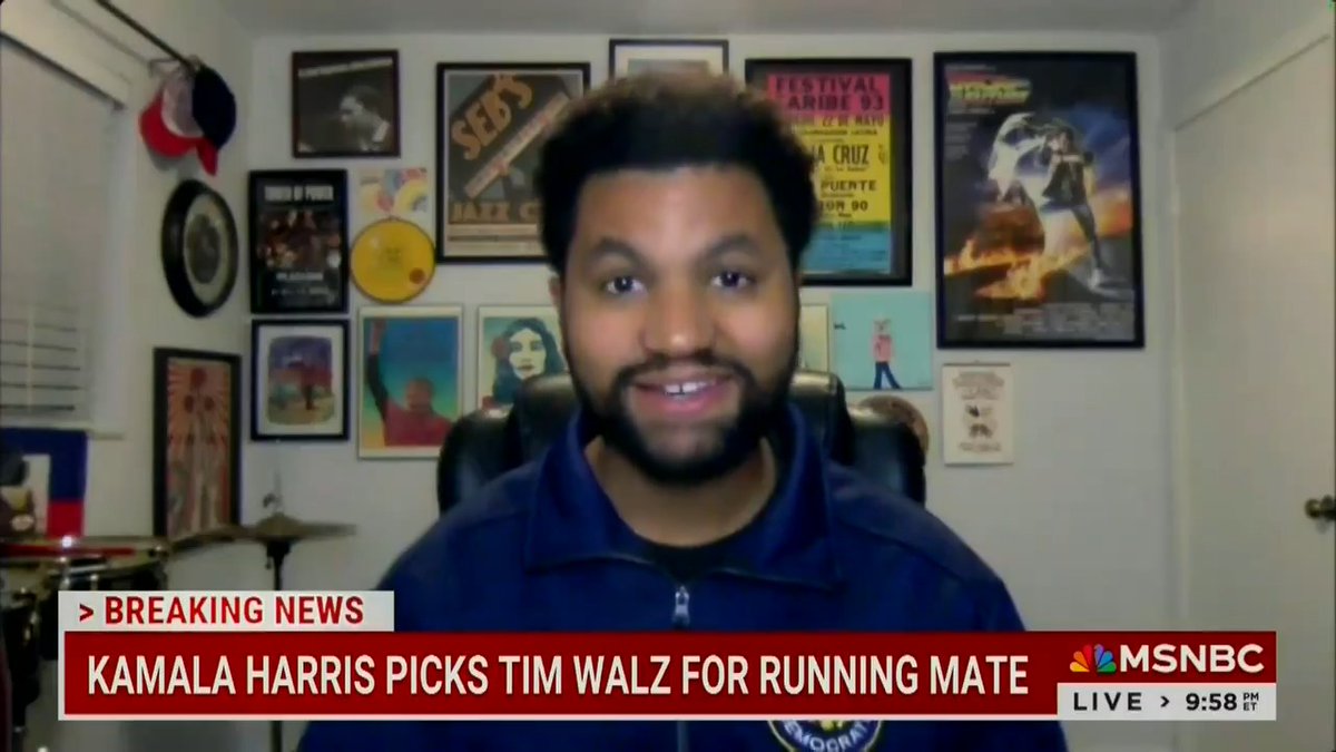 Rep. Maxwell Alejandro Frost: The Harris-Walz ticket is the most authentic ticket we've seen. They are real people. Gen Z is done with people who feel like they have been made in a laboratory to become a politician. Governor Walz has shown us that government can work for us. He has gotten universal school lunch, passed red flag laws, passed protections for labor unions, and passed record money for affordable housing