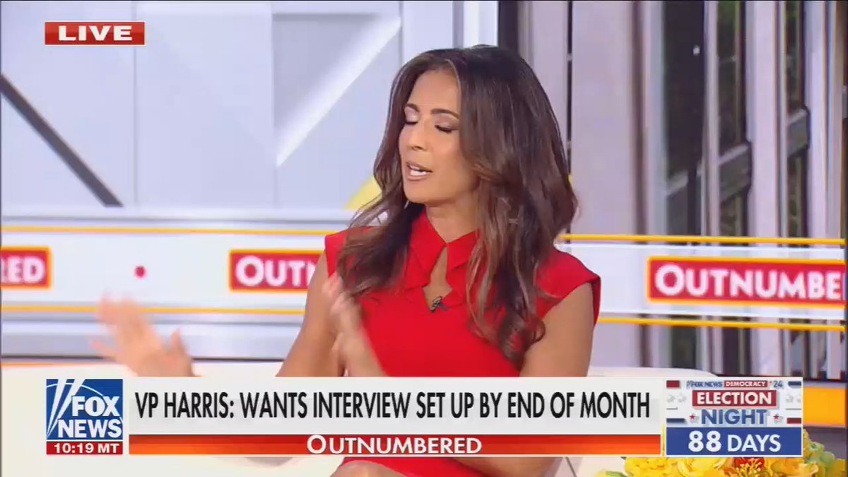 Fox host criticizes Kamala Harris for talking about joy Julie Banderas: "I have to call her out on using the word joy, how weird is that?"