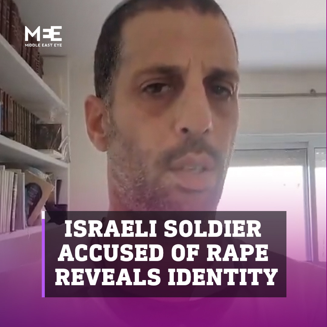 A masked Israeli soldier, accused of participating in the rape of a Palestinian prisoner, revealed his identity in a video, appealing for support from the Israeli public after leaked surveillance footage allegedly showed soldiers sexually assaulting a prisoner.
