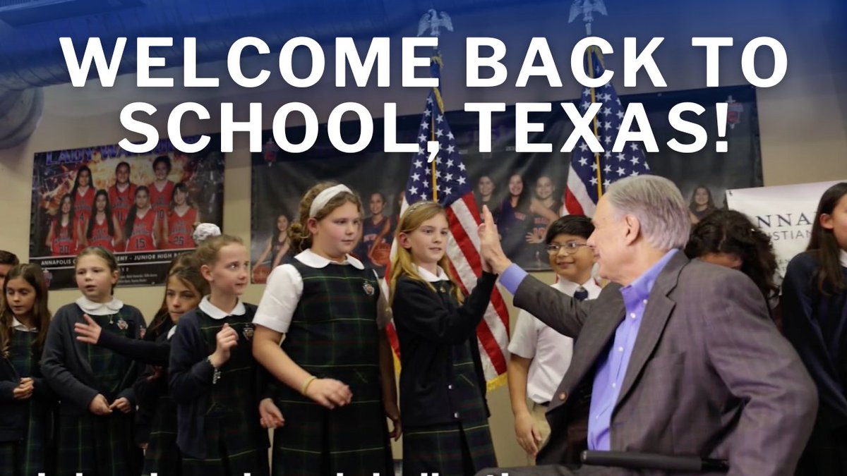As we kick off a new school year, let’s recognize the incredible teachers, faculty, parents, and staff who support our students’ success and academic excellence. Their hard work ensures Texas students are provided the knowledge and skills needed to succeed. Good luck this year!