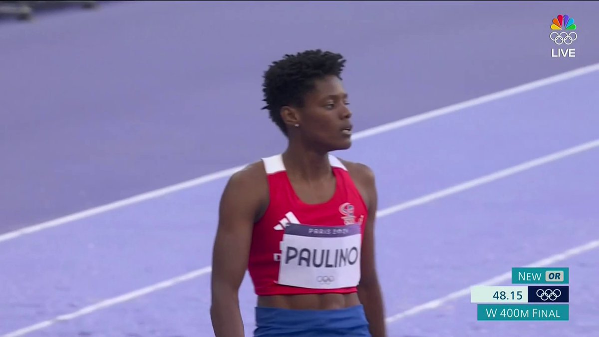 WHOA. 😳 The Dominican Republic’s Marileidy Paulino just SHATTERED the women’s 400m Olympic record. #ParisOlympics 📺 NBC & Peacock