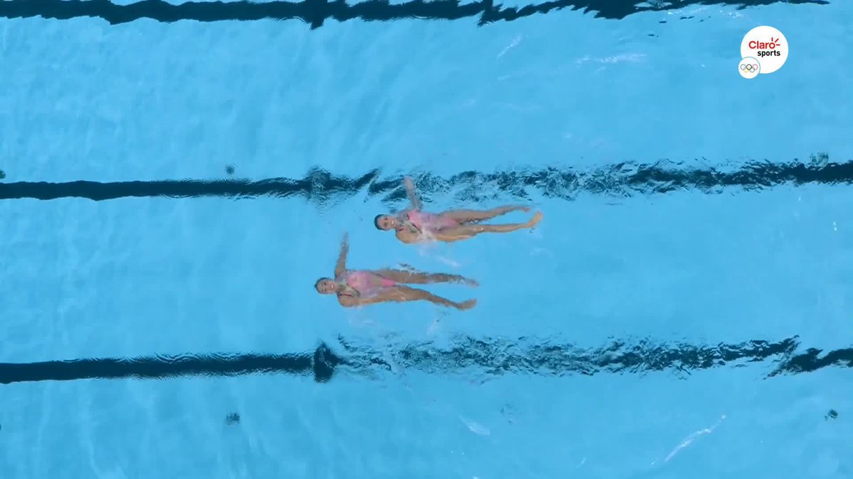 Enorme rutina 🫶👏 Aquí la presentación de las sirenas mexicanas 🧜‍♀️🇲🇽 Nuria Diosdado y Joana Jiménez en la rutina técnica del Dueto Femenino 🌊