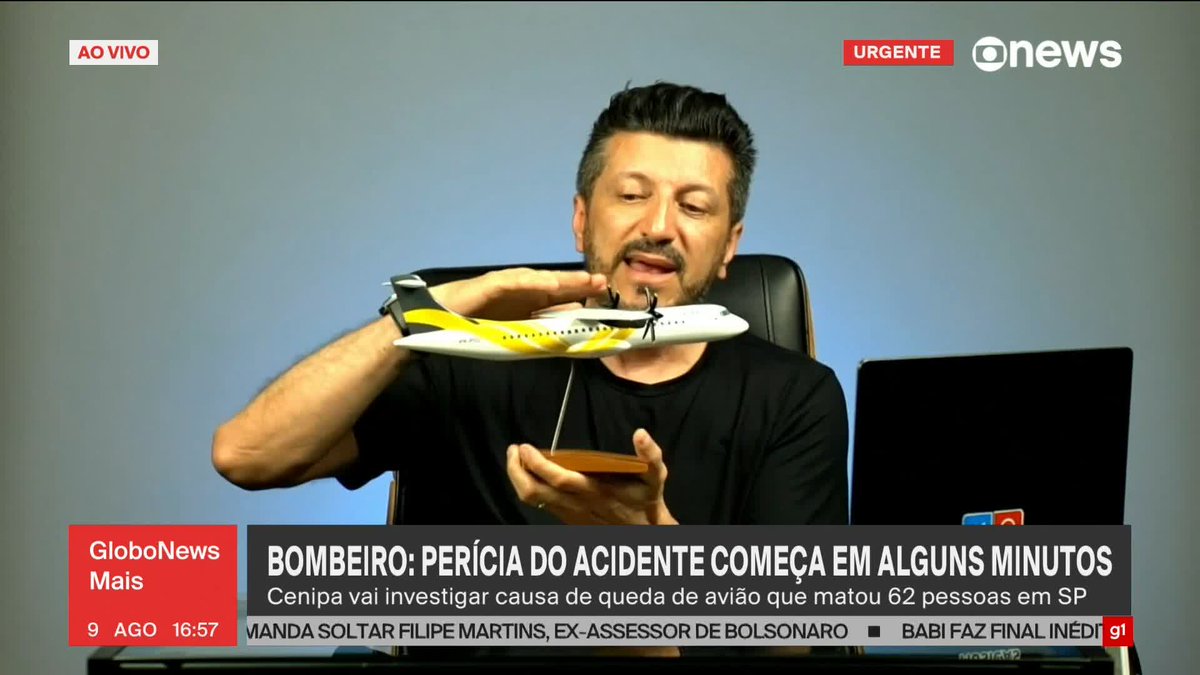 Especialista em segurança aérea e mecânico de aviação, Lito Sousa explica por que o avião com 62 pessoas – 58 passageiros e quatro tripulantes – caiu como “parafuso chato” em Vinhedo, interior de São Paulo. ➡ Assista ao #GloboNewsMais: #GloboNews