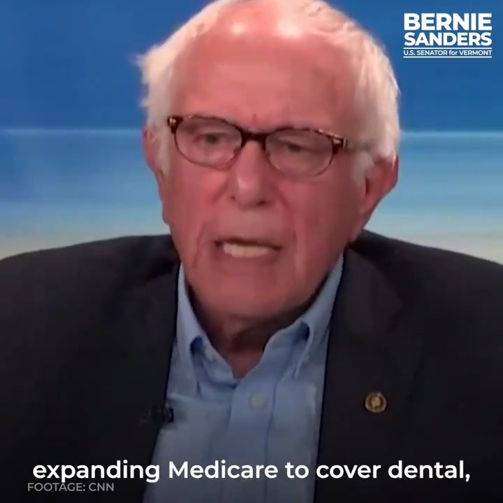 More than 75% of the American people — including Republicans — want Medicare to cover dental, vision, and hearing; they want to expand Social Security; they want a cap on rent increases. It's not radical. It's what the American people want.