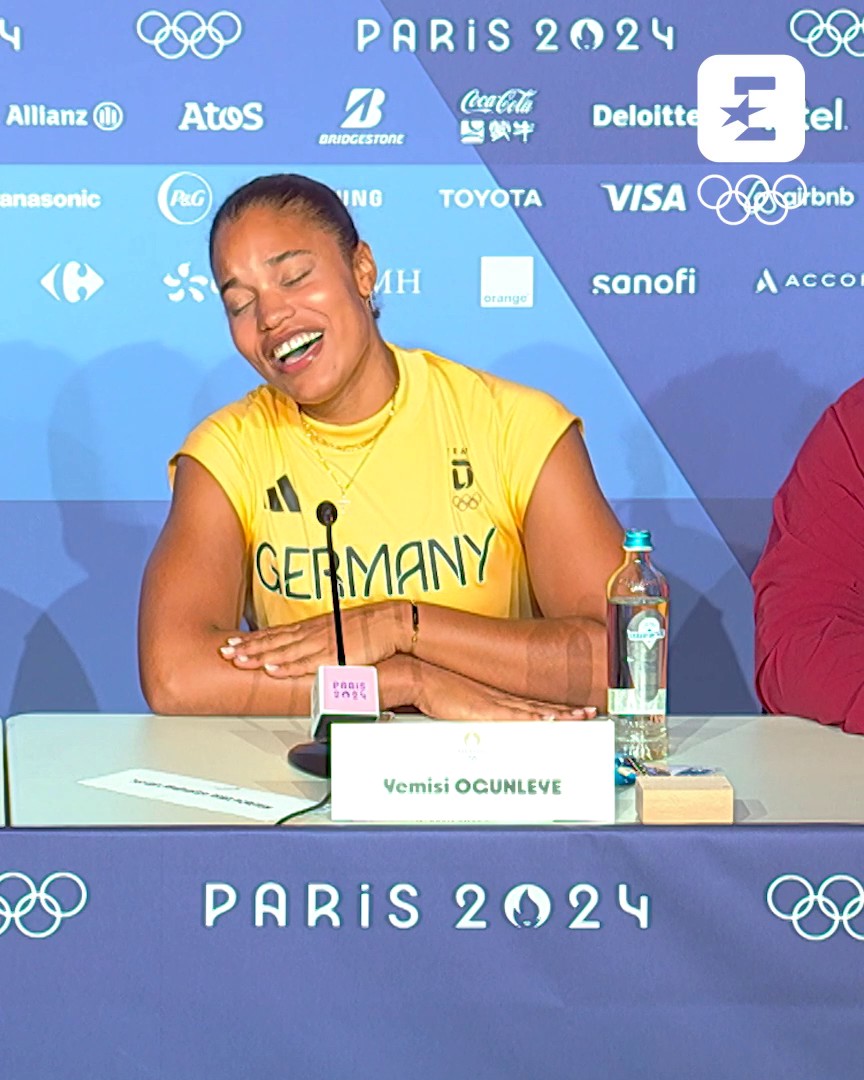 Shot Put champion Yemisi Ogunleye singing gospel after winning Gold at the Olympics 🎶🙌 #Paris2024