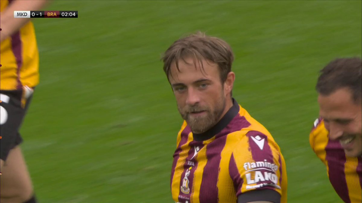 WHAT A GOAL! 🤩 Electric start from Bradford! What a hit from Alex Pattison 💥