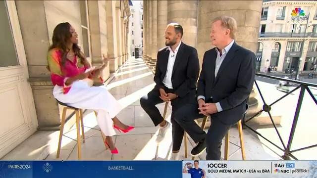 Women's and men's flag football is coming to LA28! Maria Taylor sat down with NFL Commissioner Roger Goodell and IFAF President Pierre Trochet to discuss the growth of flag football worldwide and its arrival at the 2028 Summer Olympics.