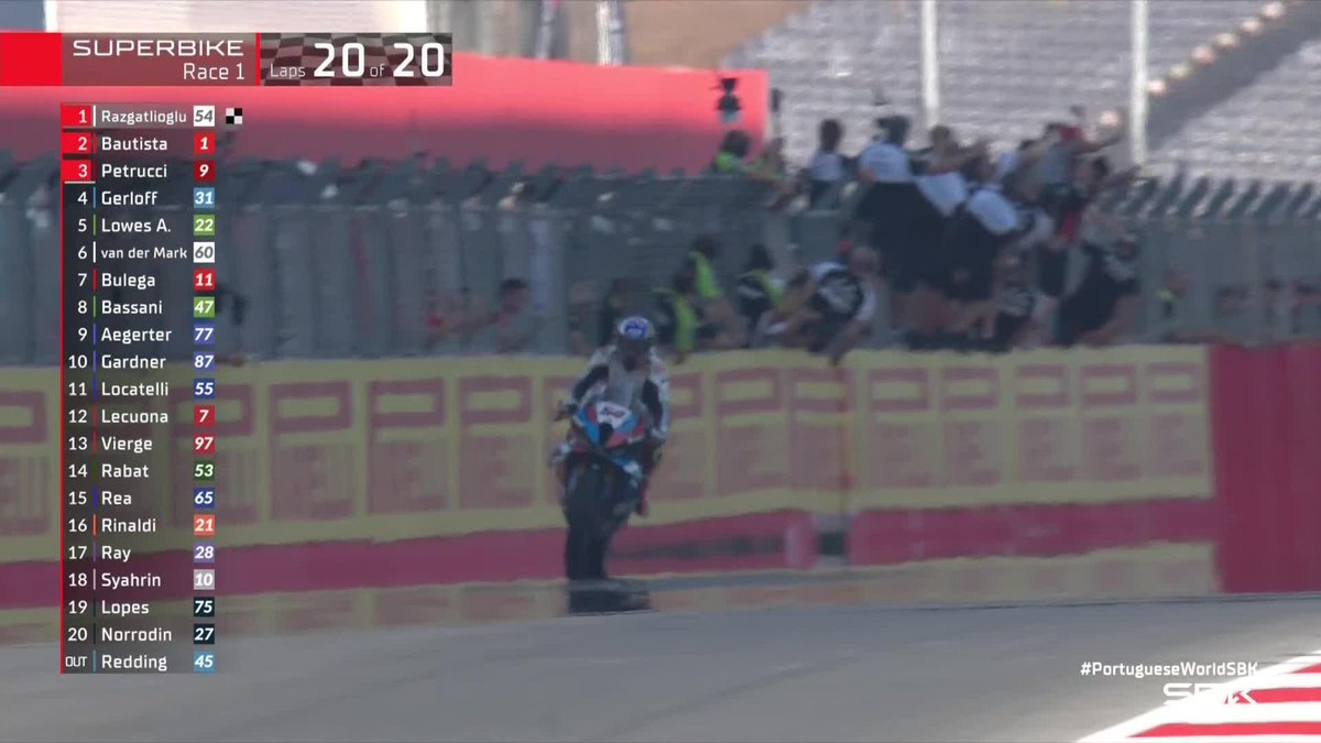 11 IN A ROW! 🏆 Toprak Razgatlıoğlu takes the WIN at Portimao, closing in on the all-time record for consecutive wins! 😍 #PortugueseWorldSBK 🇵🇹