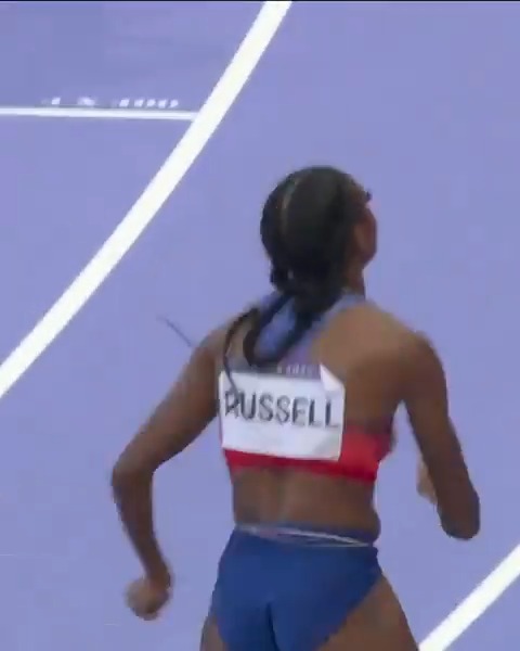 When Masai Russell saw that she had won Olympic gold 😤❤️ Masai Russell OLY ✨ #ParisOlympics
