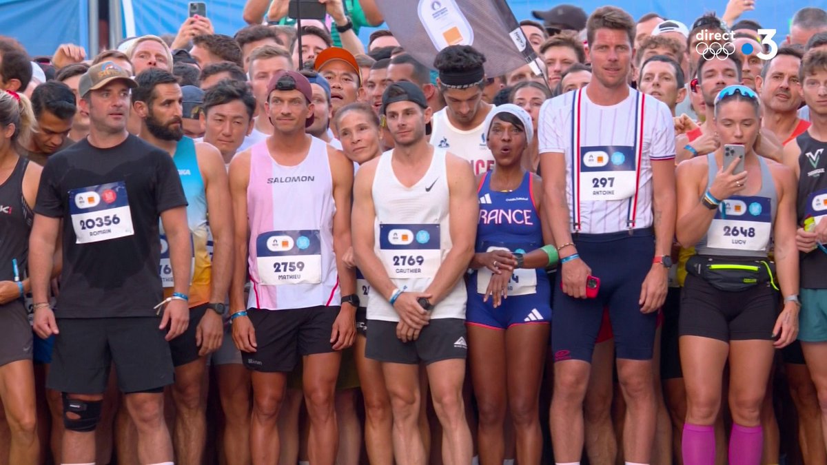 #Paris2024 | 🤩 C'est aussi parti pour le Marathon pour tous dans Paris ! 💪 Bon courage à tous nos coureurs ! 📺 En direct ici :