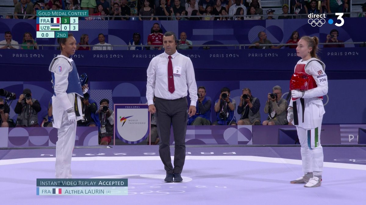 🥇🇫🇷 HISTORIQUE. ALTHÉA LAURIN DEVIENT LA PREMIÈRE CHAMPIONNE OLYMPIQUE DE L'HISTOIRE DU TAEKWONDO TRICOLORE. (France 3) #Paris2024