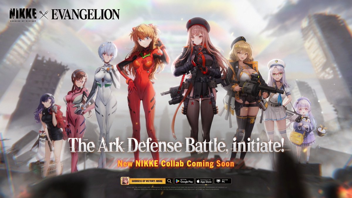 【Collaboration PV Preview】 「GODDESS OF VICTORY: NIKKE」×「EVANGELION」 collaboration will begin soon! 😊 The Ark Defense Battle, initiate! ◆HD Ver 🔗: #NIKKE #NIKKExEVA