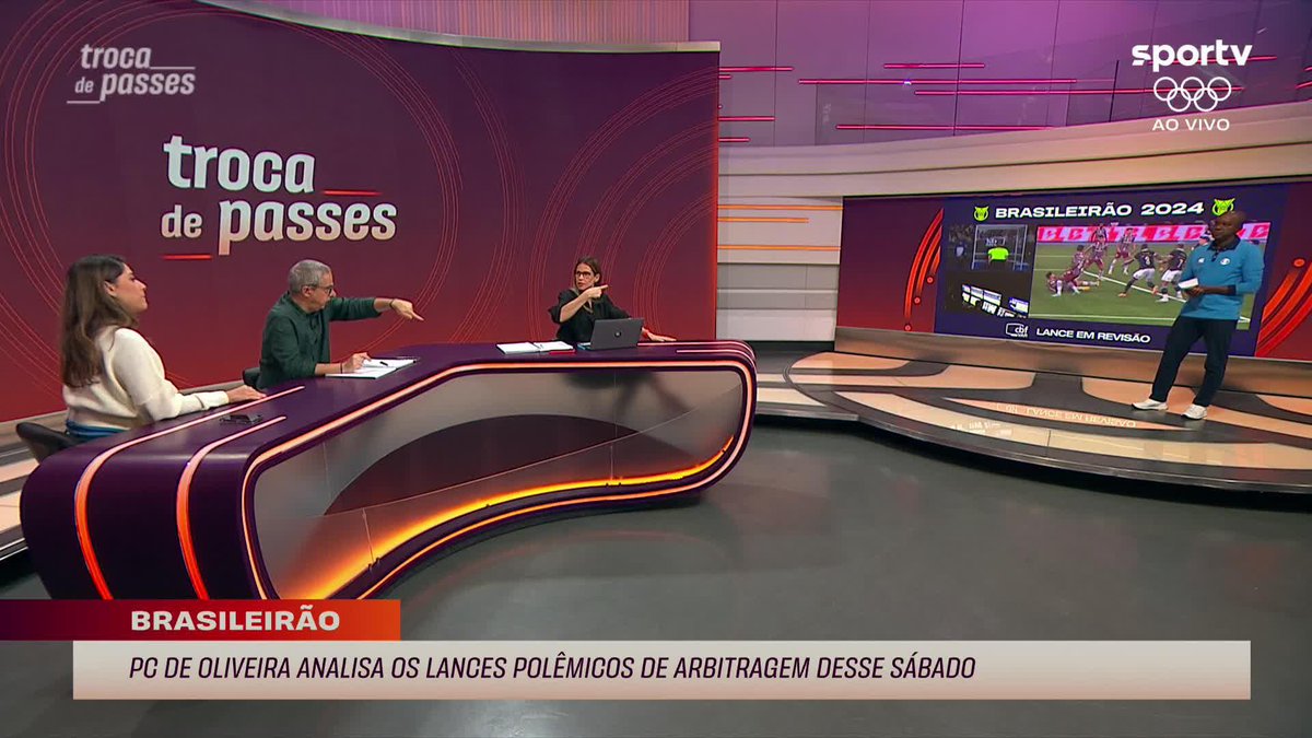 PC Oliveira, comentarista de arbitragem do Grupo Globo, no programa ' Troca de Passes', falou sobre o lance do gol de Pablo Vegetti no clássico contra o Fluminense. 📽️: SporTV
