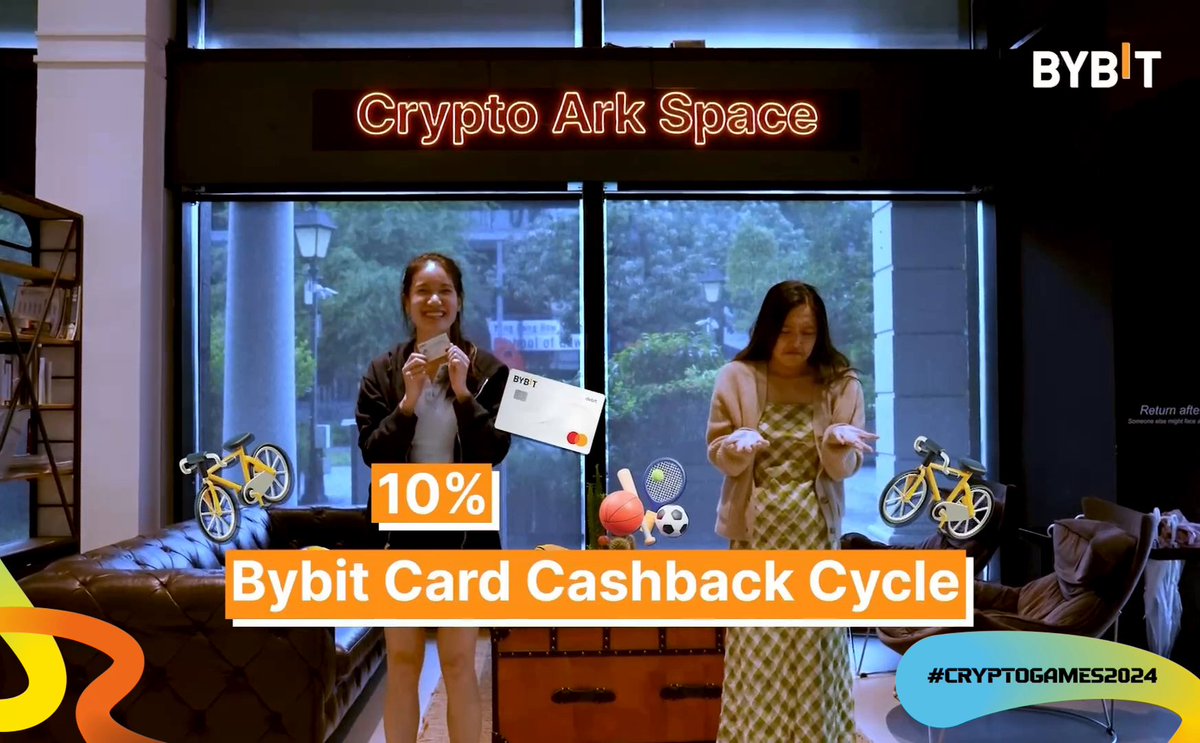 ⏰ Last day to score 10% Cashback on all your sporting purchases 🔥 Jump into the cashback game with our #BybitCard 💳 🤩 Join the Card Cashback Cycle: #CryptoGames2024
