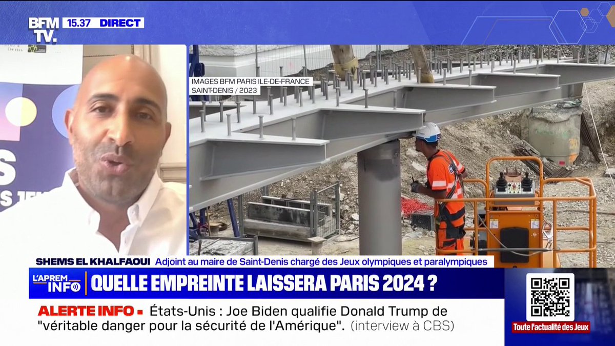 💬 "Pour Saint-Denis et pour la Seine-Saint-Denis, c'est banco" ➡ Shems El Khalfaoui, adjoint au maire de Saint-Denis en charge des Jeux olympiques, à propos de l'héritage des Jeux