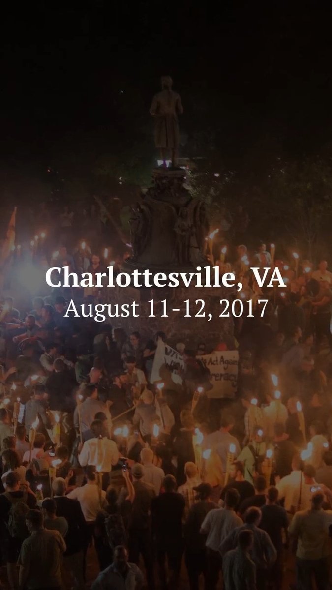 #OTD in 2017, the nation witnessed KKK members and white nationalists in the streets of Charlottesville, Virginia, protesting the removal of a monument dedicated to a man who fought to uphold a white supremacist system and lost. #TheMarchContinues