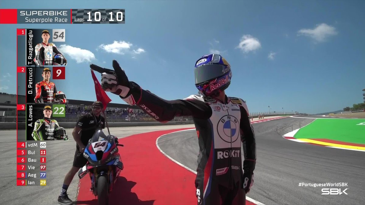 The The Olympic Games made it to WorldSBK๐๐ฅ This celebration pose conquered the world and Toprak Razgatlฤฑoฤlu 's heart!๐ฏ #PortugueseWorldSBK ๐ต๐น #Paris2024