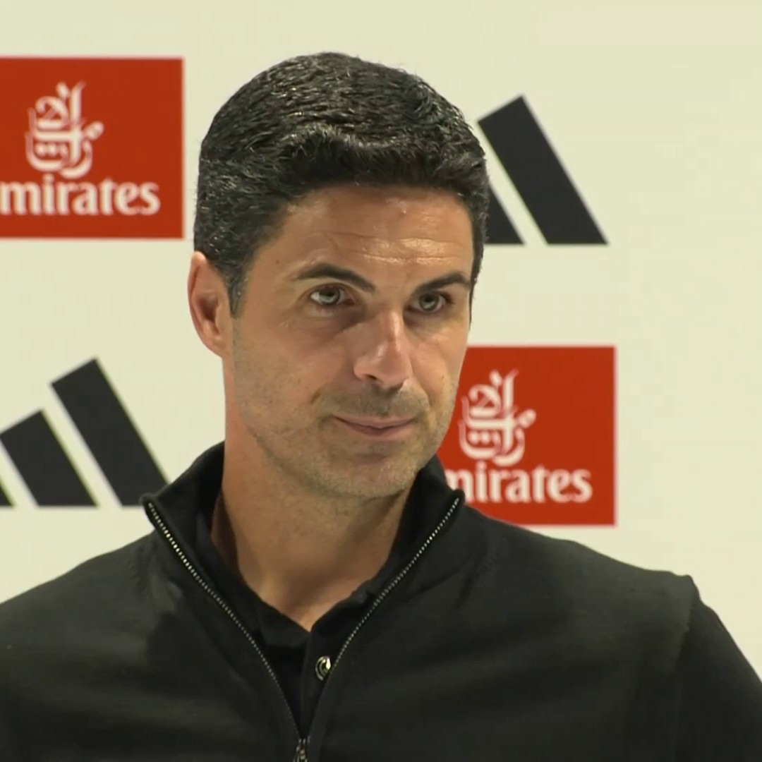 "I just love it!" 👏 Mikel Arteta on the crowd's reaction to Riccardo Calafiori making his club debut for Arsenal after being signed from Bologna 📝