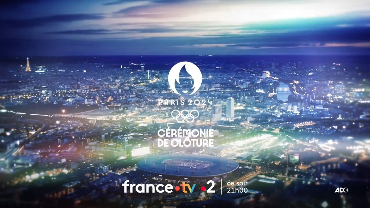 On a encore envie de rêver. ✨ Suivez la cérémonie de clôture des Jeux Olympiques de #Paris2024 ce soir à 21h sur France 2 et !