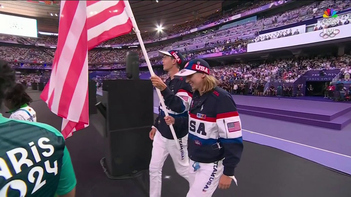 Team USA flagbearers Katie Ledecky and Nick Mead take us inside the Closing Ceremony with Mike Tirico and Jimmy Fallon. 📺 #ParisOlympics on NBC and Peacock