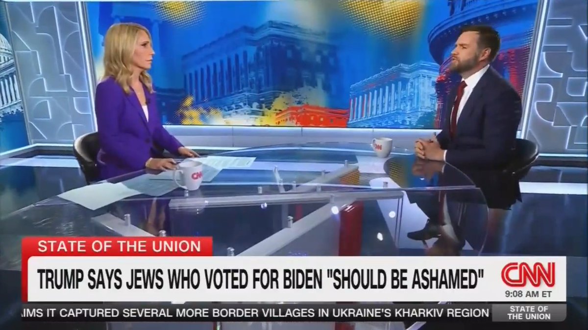 JD Vance: I don't think anybody could look at the conduct of Donald Trump and say this is a person who's somehow antisemitic Bash: He had dinner with Nick Fuentes, who is an avowed antisemite