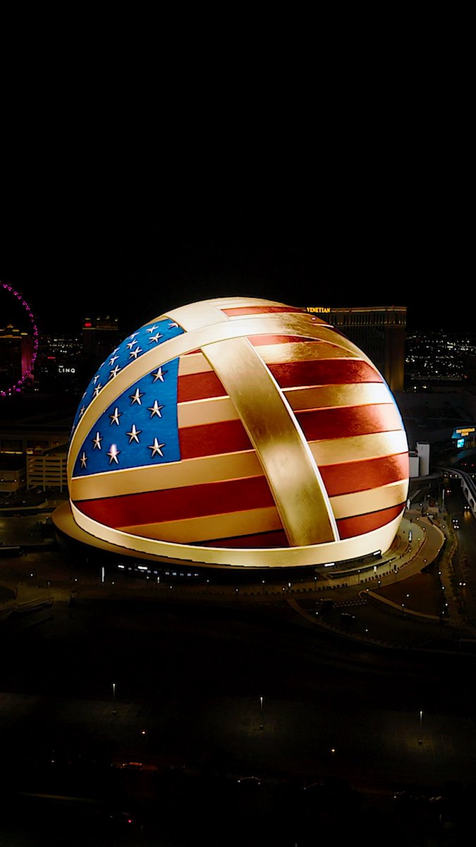 La sphère de #lasvegas célèbre les médaillés de #Paris2024 Sphere