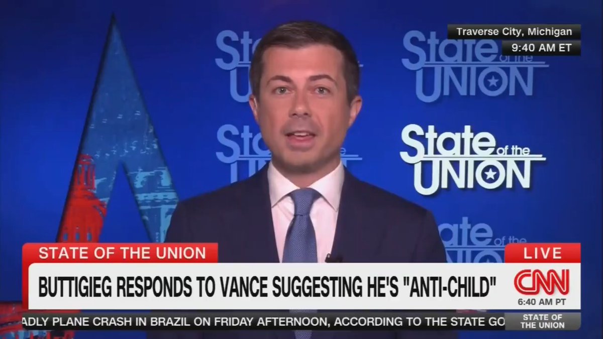 .Pete Buttigieg: Democrats are the ones trying to get the Child Tax Credit expanded, JD Vance couldn't be bothered to show up in the Senate and vote for it. Republicans have blocked it, or it would be the law of the land right now. Trump's Project 2025 is full of things that are bad for families. Last time I checked, they don't even think I should legally be able to have a family
