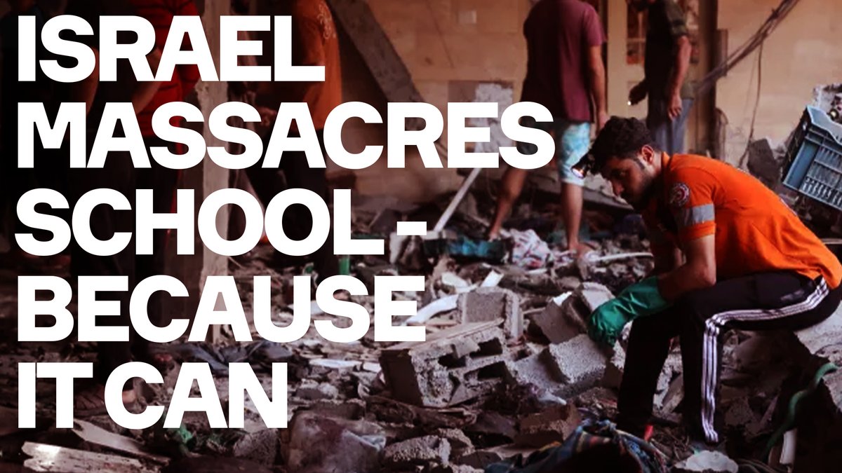 As Israel massacres a hundred Palestinians in a school: Never get used to this. Never normalise this. Never stop being shocked.