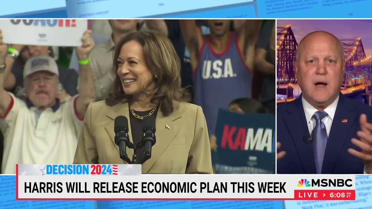 "Kamala Harris is fighting for the middle class. She's fighting to build an economy from the ground up" national co-chair of the Harris-Walz campaign Mitch Landrieu gives some insight into Harris' agenda "She will stand there and fight for the people of America" #SundayShow