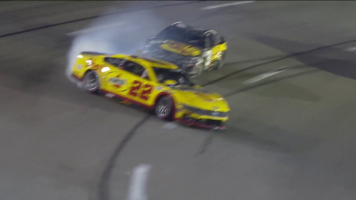AUSTIN DILLON WRECKS THE HELL OUT OF LOGANO AND HAMLIN TO WIN