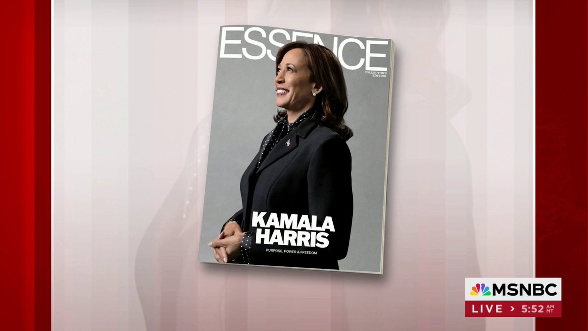 Kamala Harris is gracing her first magazine cover since becoming the Democratic Party's nominee. -ESSENCE