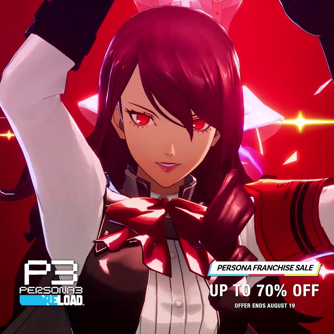 Persona! 💙❤️💛 Get up to 70% off iconic Persona games with massive discounts on Persona 3 Reload, Persona 5 Royal, Persona 4 Golden, and more during the Persona Franchise Sale on Steam. Your next game awaits ➡️