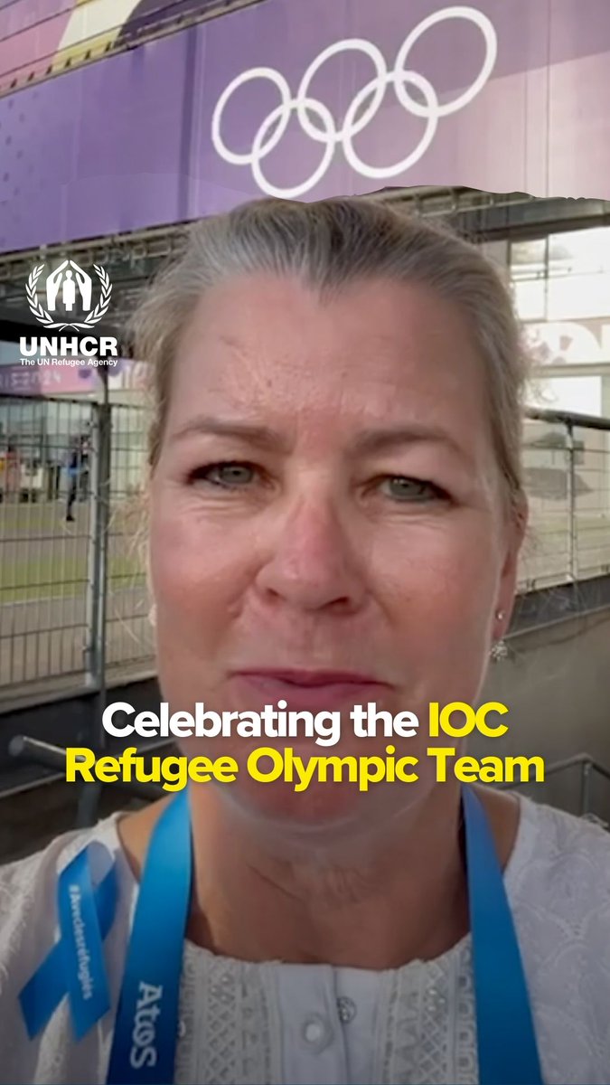 “To the refugees around the world who have been cheering, the message these athletes have sent is clear: Refugees, when given opportunity, can achieve impossible dreams.” 🌟 Kelly T. Clements celebrates the Refugee Olympic Team Team at the #ClosingCeremony of #Paris2024.