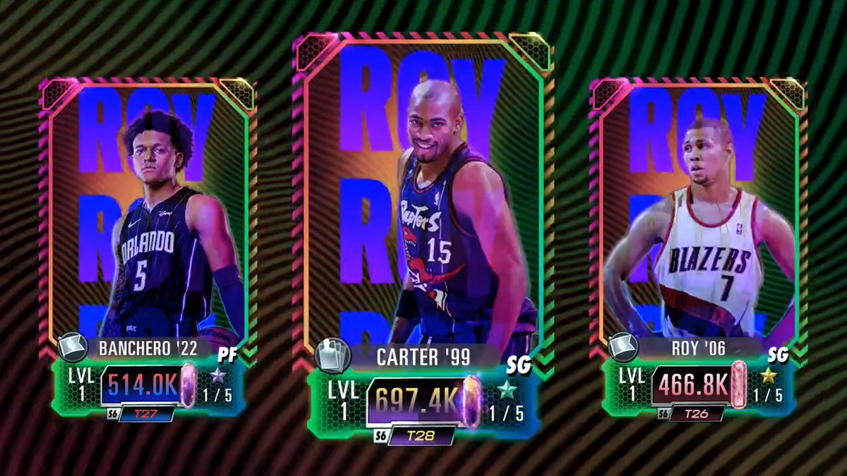 New theme with ROY award winners is live. 8/15 Dom ➡️ Wemby, Paolo, Roy 8/22 3v3G ➡️ Carter (SG), Morant, Hill 💥 Mini events: Gauntlet, PWR Cap 💥 Daily Streaks for free energy, keys and more are continuing every week at
