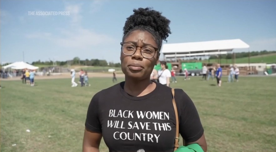 Wisconsin voter: Kamala Harris is trying to create a country where everyone has a right to make their own decisions and a right to their own body. Women's rights are crucial. As a woman with a daughter, I want her to have a right to her own body. That's central for me