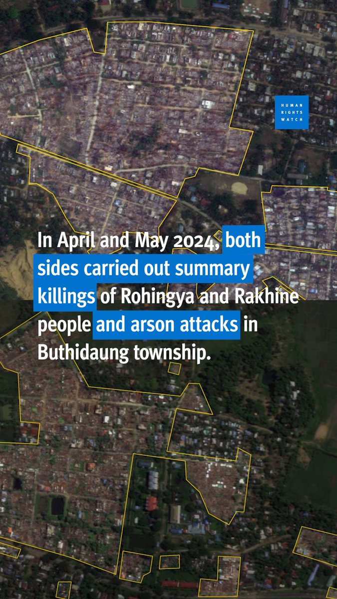 Ethnic Rohingya and Rakhine people are under attack in Myanmar’s Rakhine State. Myanmar junta forces and the opposition Arakan Army have committed extrajudicial killings and widespread arson against Rohingya, Rakhine, and other civilians. New from HRW: