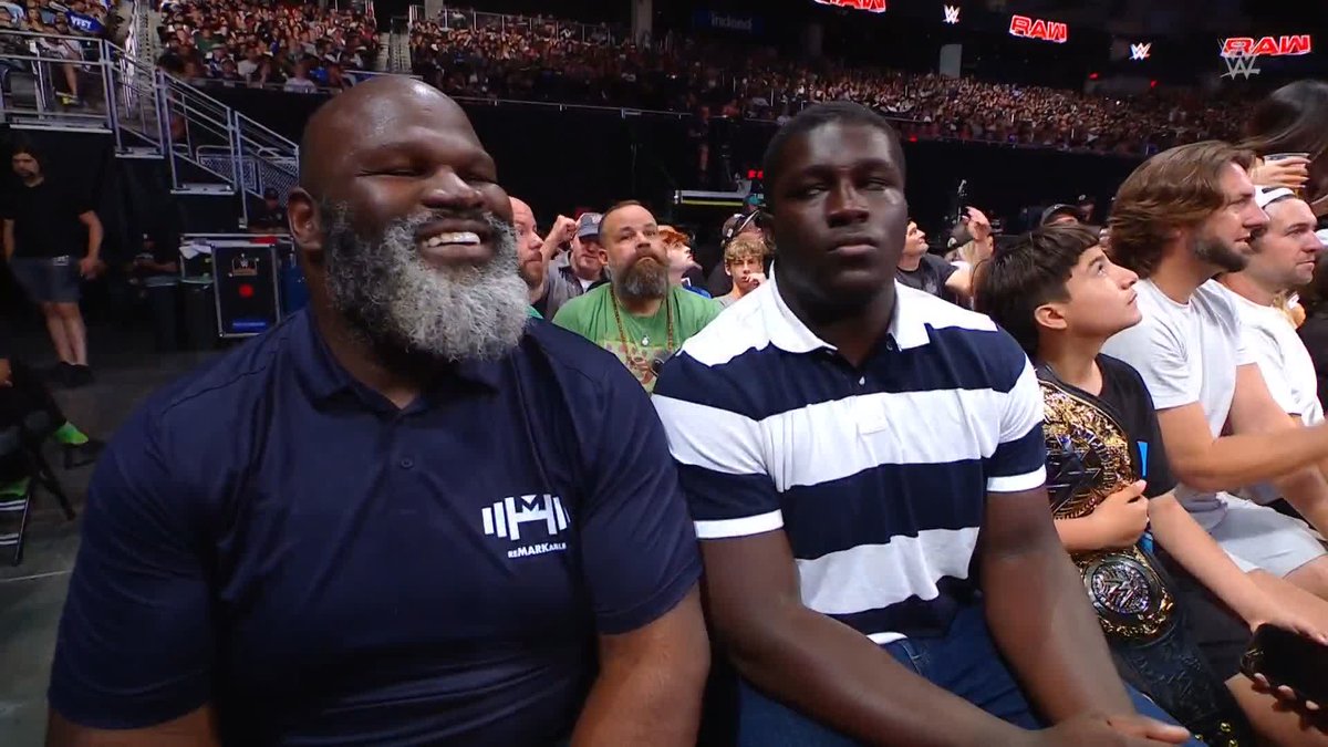 SURPRISE! WWE Hall of Famer Mark Henry &amp; Jacob Henry are in the house on #WWERaw!