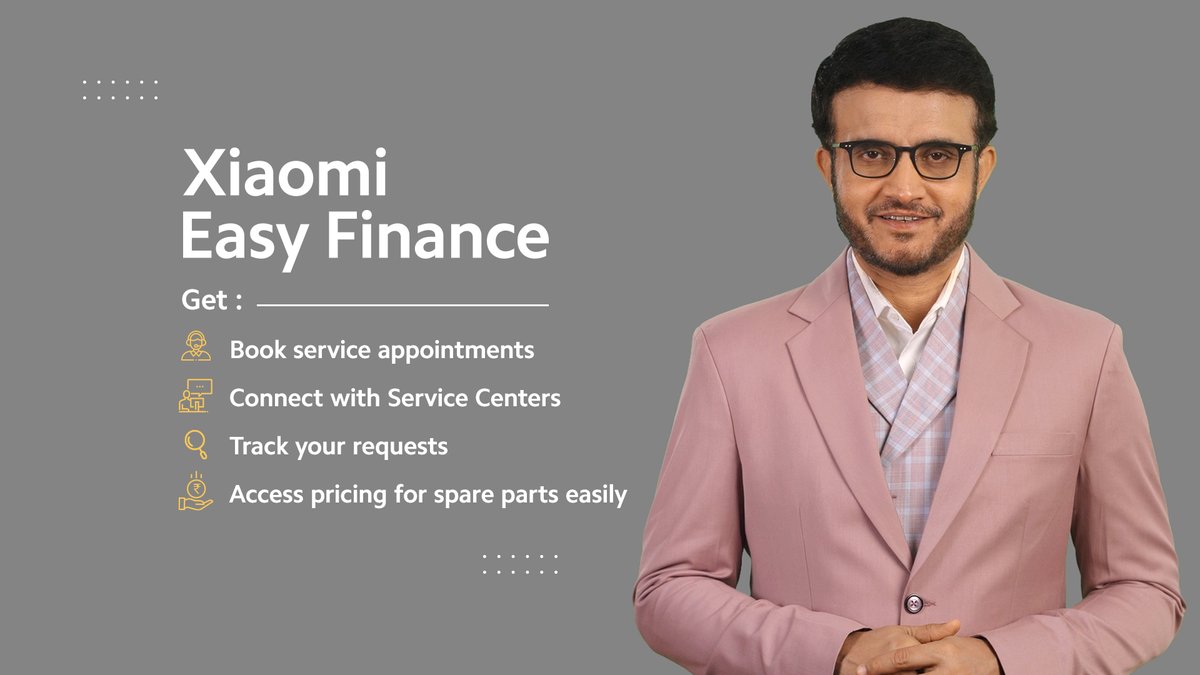 Get your favorite #Xiaomi or #Redmi device at unbeatable prices with #XiaomiEasyFinance, powered by axio. Even Sourav Ganguly recommends it! Get yours today!