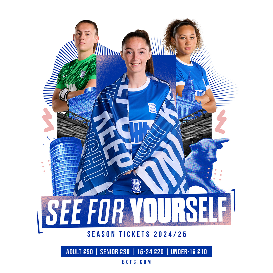 See for yourself. 🔵 Season Tickets for the 2024/25 campaign are available in-person and online now! 🤩