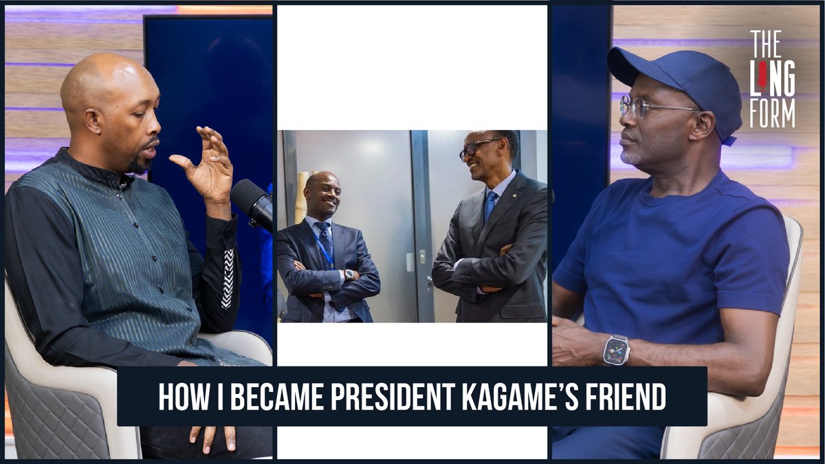 Andrew Mwenda (Andrew M. Mwenda) shares how his first encounter with President Paul Kagame felt like "love at first sight." Catch the full conversation now on our YouTube channel and your favorite podcast platforms. (Link in Bio)