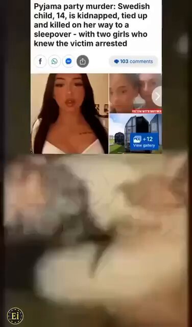 在瑞典，兩名阿拉伯婦女在參加派對的路上綁架了一名 14 歲女孩艾蜜莉亞， 她被綁住手腳，遭受酷刑，然後被殺害，施刑者用影片記錄了行刑過程。