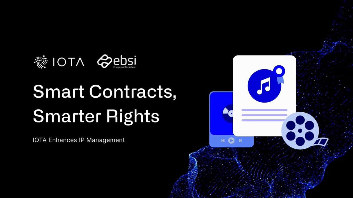 Time to meet the 3rd solution #IOTA developed for European Blockchain Services Infrastructure (EBSI): a #SmartContract platform to manage intellectual property rights. Here’s how it works 📽️👇
