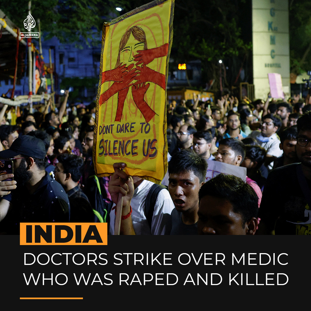 Doctors in India are on strike in protest over the brutal rape and murder of a trainee doctor at a Kolkata hospital. Protesters are demanding justice for the victim and stronger legislation.